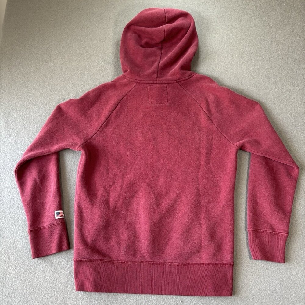 Y2K Hollister Hoodie XS Burgundy Pullover Sweatshirt USA California Embroidered - Picture 12 of 16
